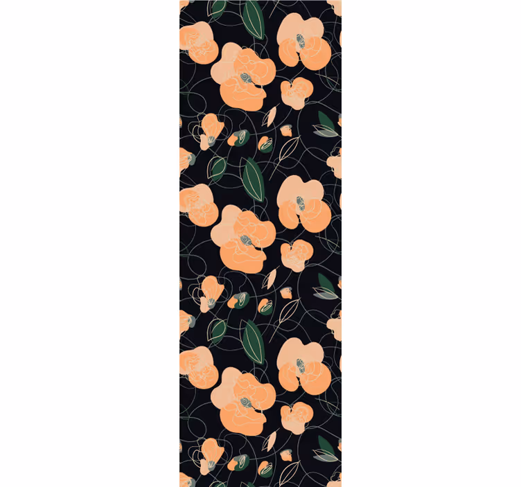 Papier peint floral motif de fleurs botaniques - TenStickers