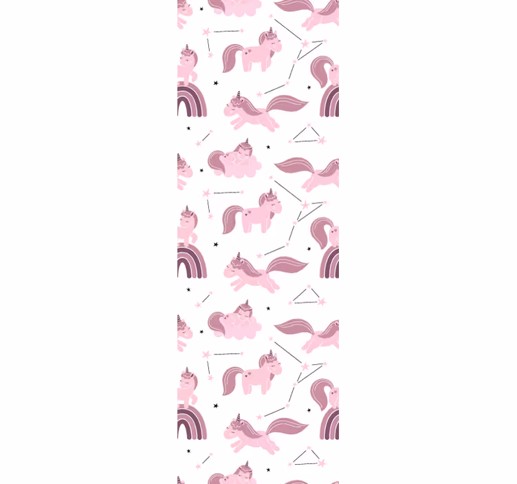 Papier peint chambre enfant motif de licorne fantastique - TenStickers
