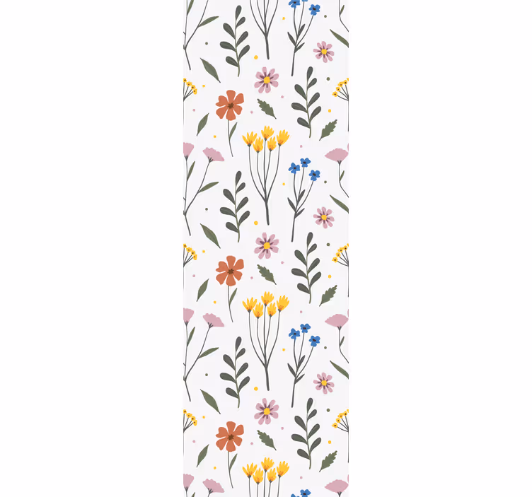 Papier peint fleurs de jardin multicolores - TenStickers