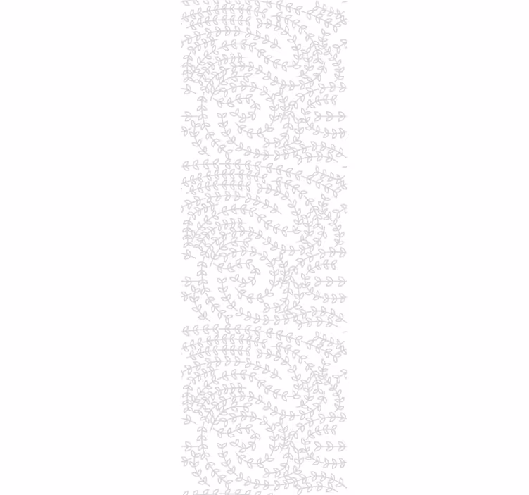 Papier peint moderne Feuilles grises sur blanc - TenStickers