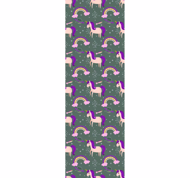 Papier peint animaux créatures mythiques et arches colorées - TenStickers