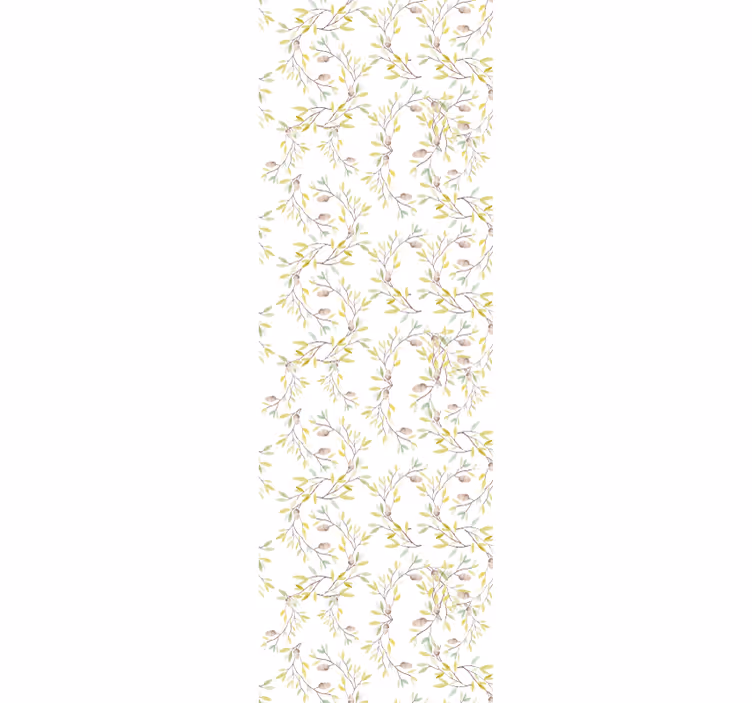 Papier peint fleuri motif de branche botanique - TenStickers