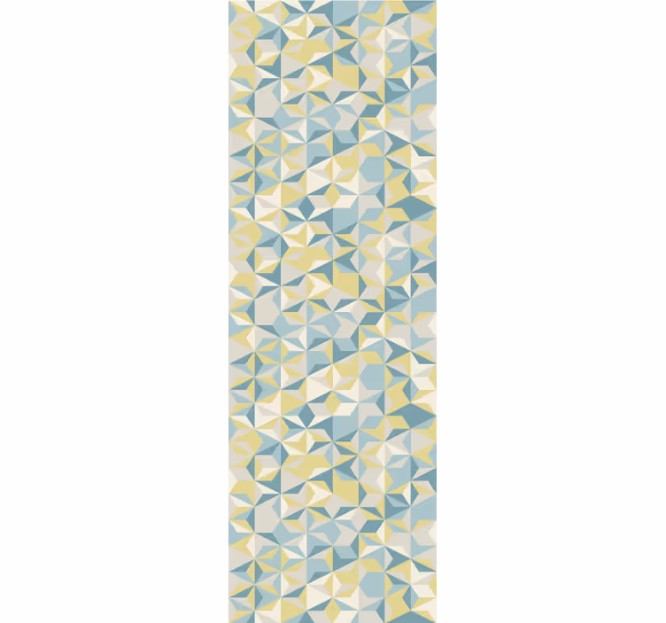 Papier peint moderne Beige bleu et jaune géométrique - TenStickers