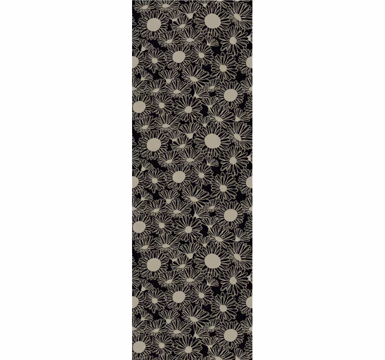 Papier peint fleuri motif floral à pois - TenStickers