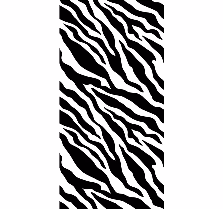Papier peint salon Zèbre imprimé animal noir et blanc - TenStickers
