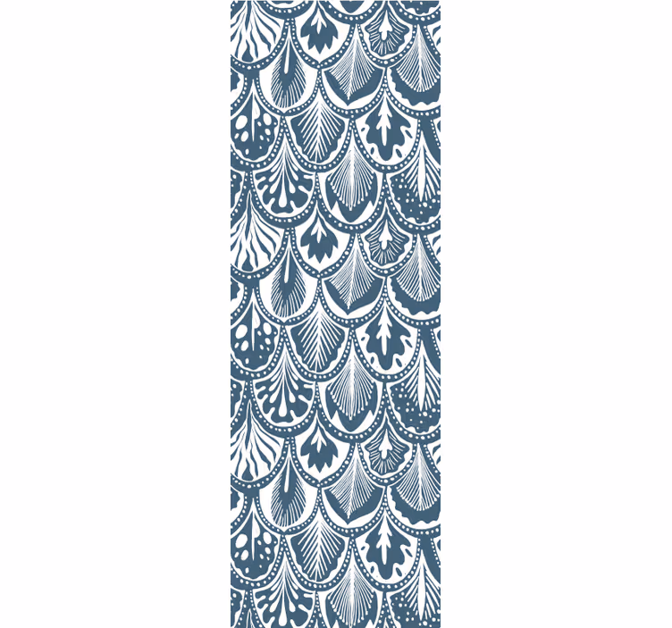 Papier peint salon Oiseaux blancs sur  bleu marine - TenStickers