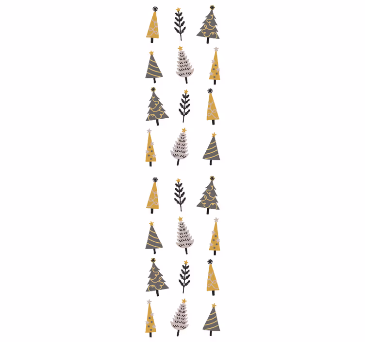 Papier peint Noël modèle d'arbre de vacances - TenStickers