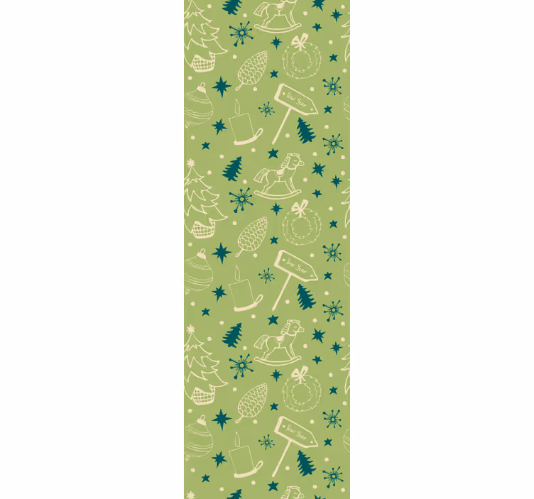Papier peint Noël motifs de vacances festifs - TenStickers