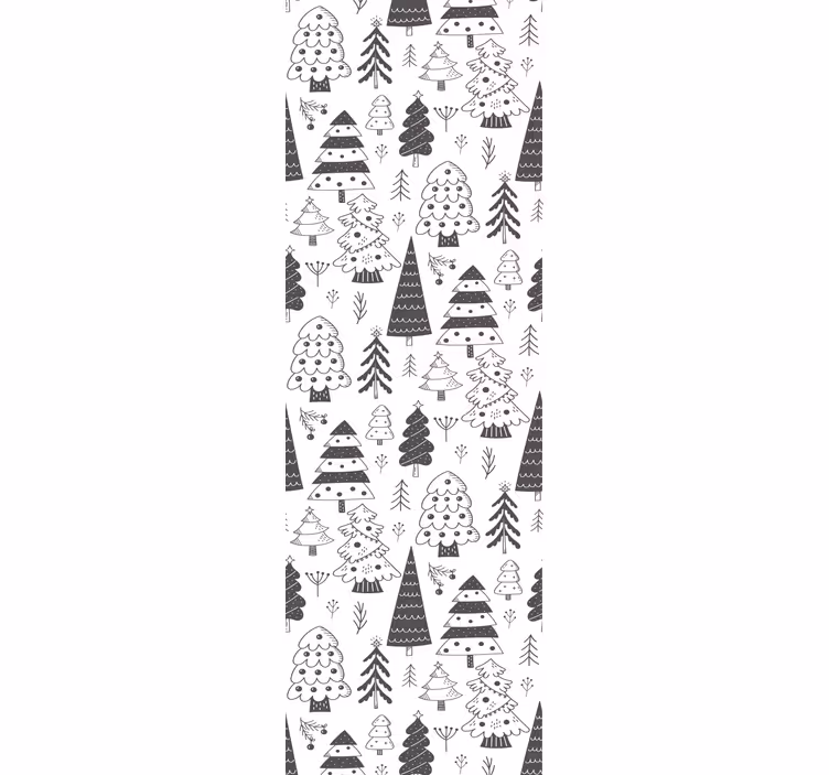Papier peint Noël motif d'arbres festifs - TenStickers