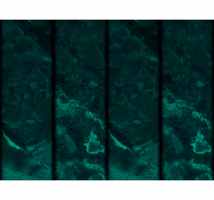 Papier peint salle de bain Effet marbre noir et vert - TenStickers