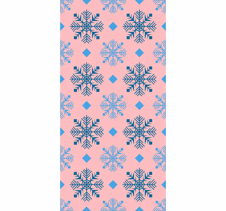 Papier peint Noël motif de flocon de neige géométrique - TenStickers