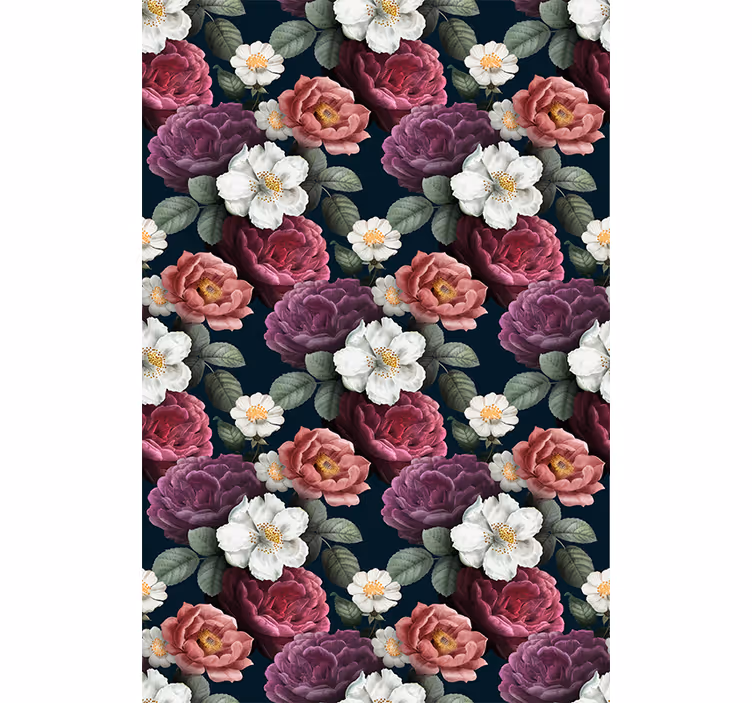 Papier peint fleur  de pétales de fleurs blanches - TenStickers
