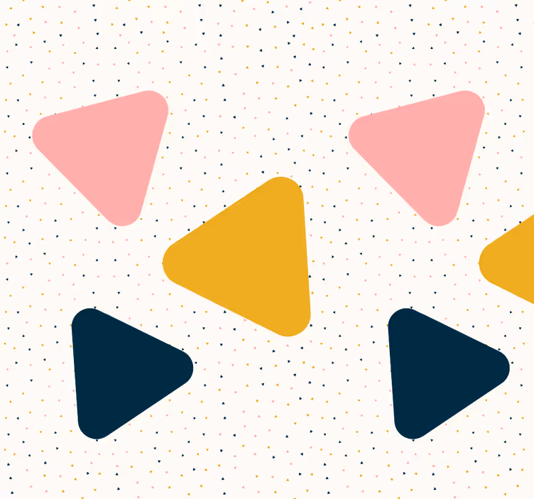 Fond d'écran cercle pluie de triangles - TenStickers
