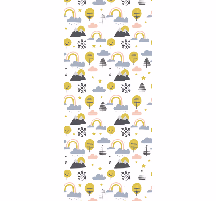 Papier peint chambre enfant scène de nature ludique - TenStickers