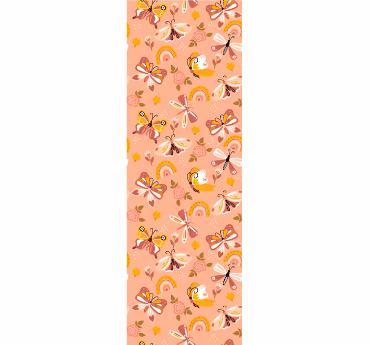 Papier peint papillons motif de flore papillon - TenStickers