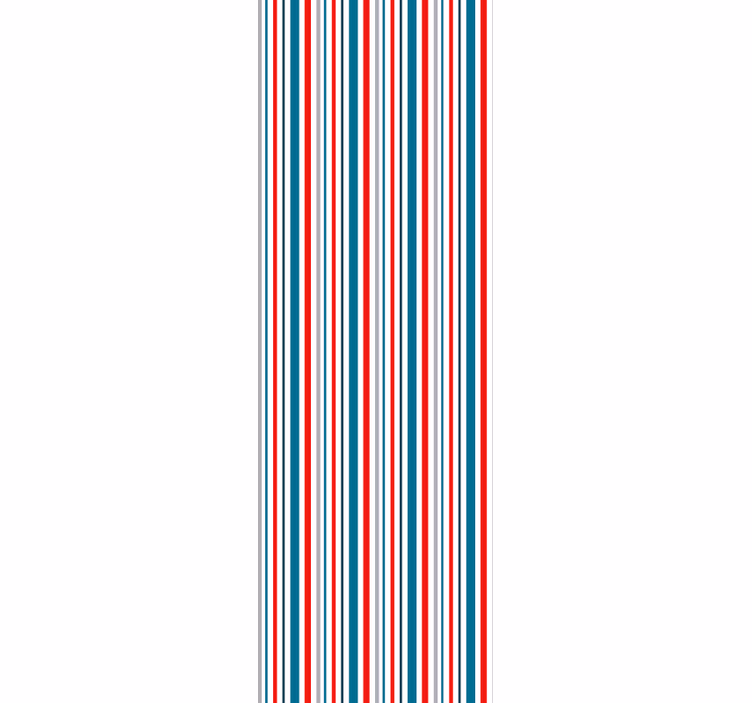 Papier peint rayures Design rayé rétro marin - TenStickers