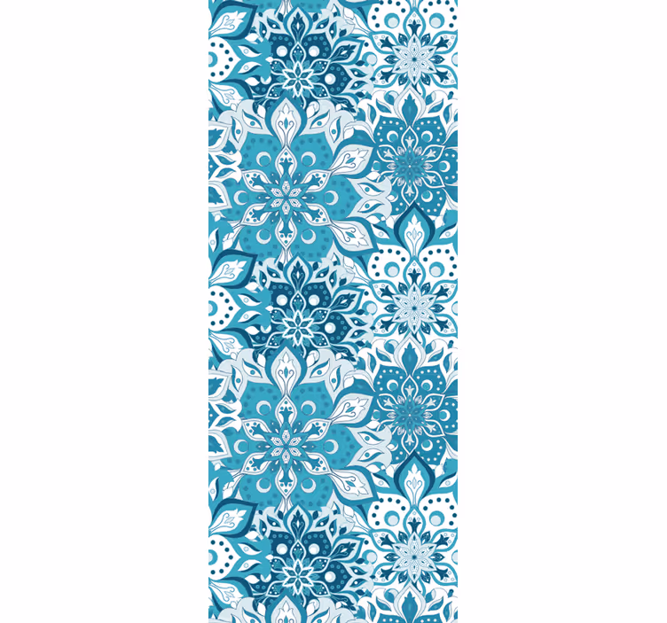 Papier peint ornemental motif de mandala floral - TenStickers