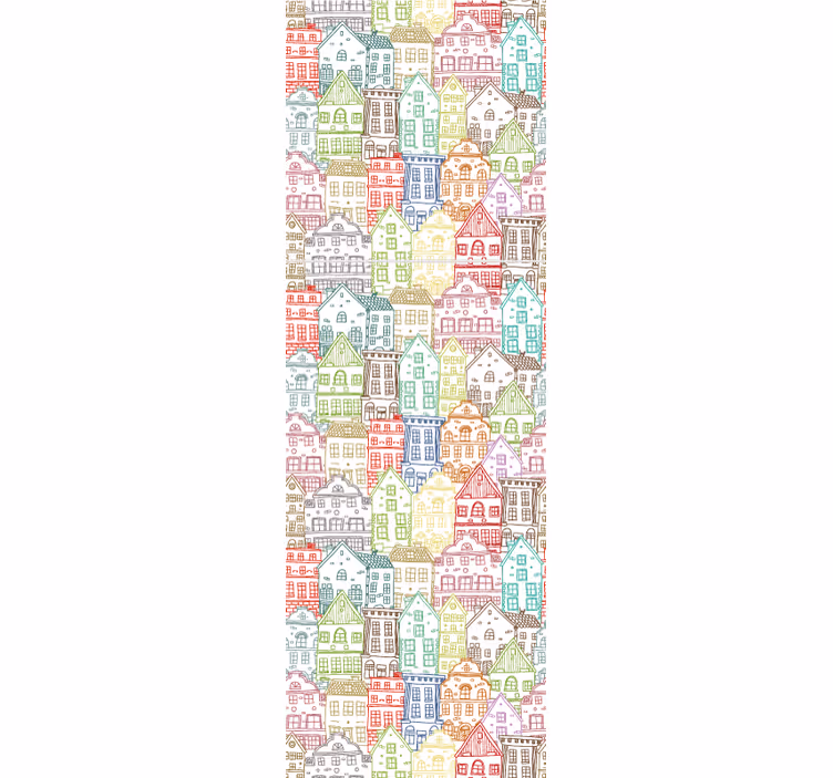 Papier peint pays modèle de maison de ville - TenStickers