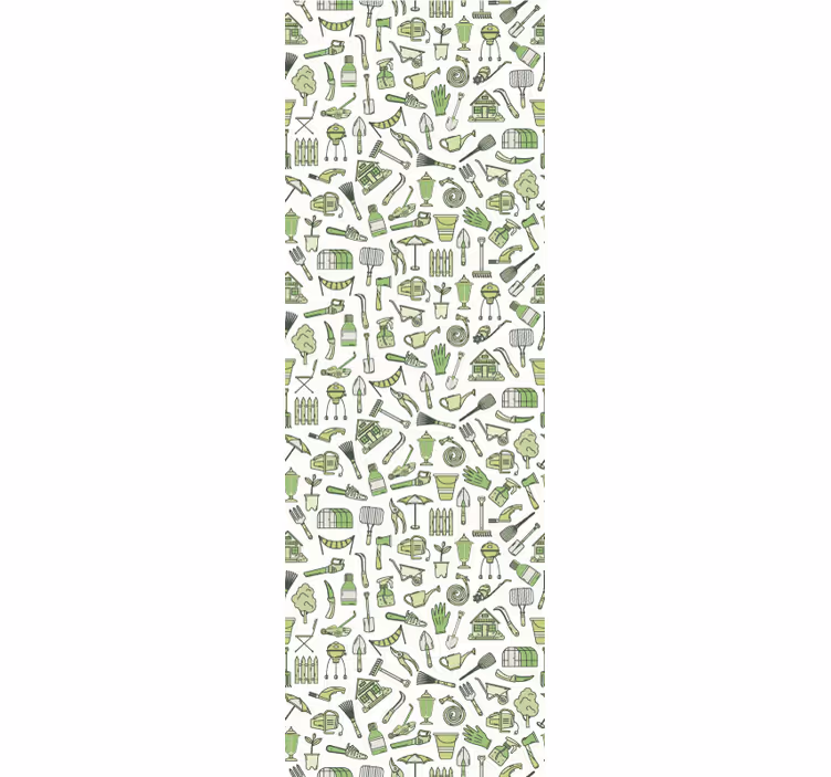 Papier peint vert thème jardinage urbain - TenStickers