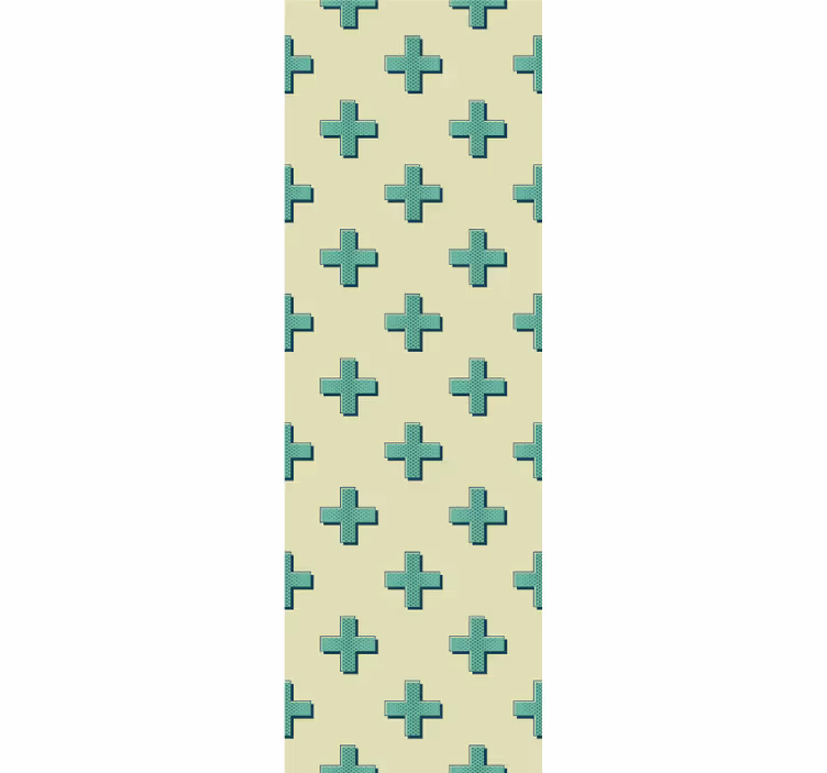 Papier peint formes géometriques motif de croix géométrique - TenStickers
