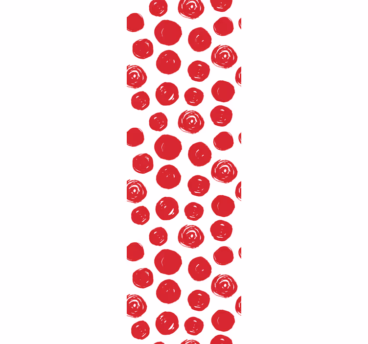 Papier peint floral motif à pois fleuris - TenStickers