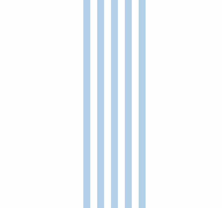 Papier peint ligne verticale Bleu nordique et blanc - TenStickers