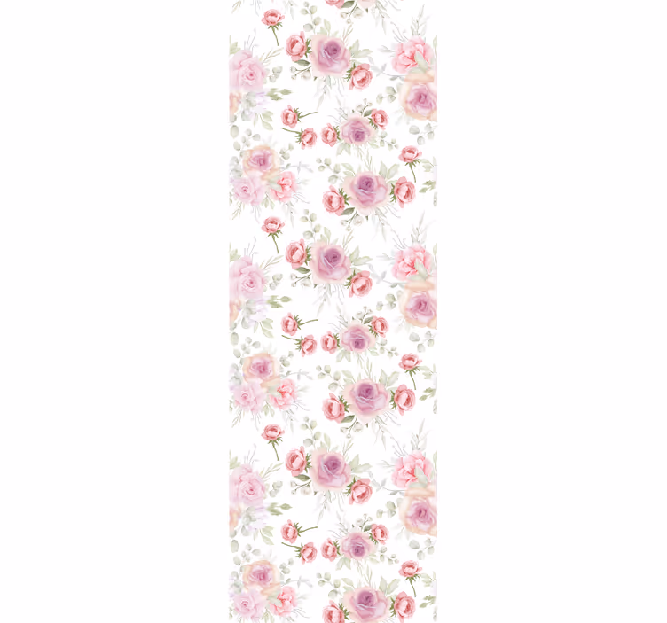 Papier peint fleur  rose et sauvage - TenStickers