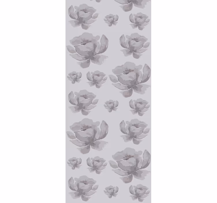 Papier peint floral fleurs monochromes - TenStickers