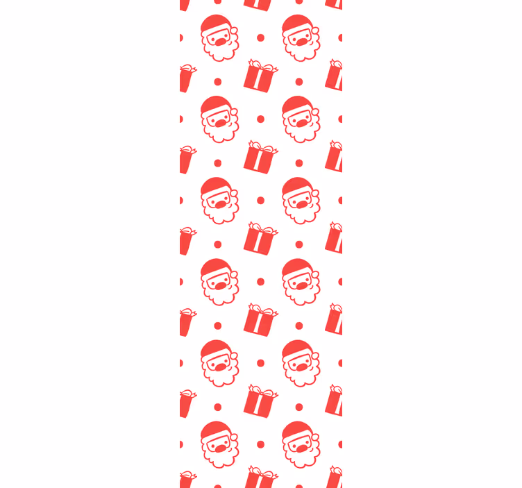 Papier peint noël motif festif du père noël - TenStickers