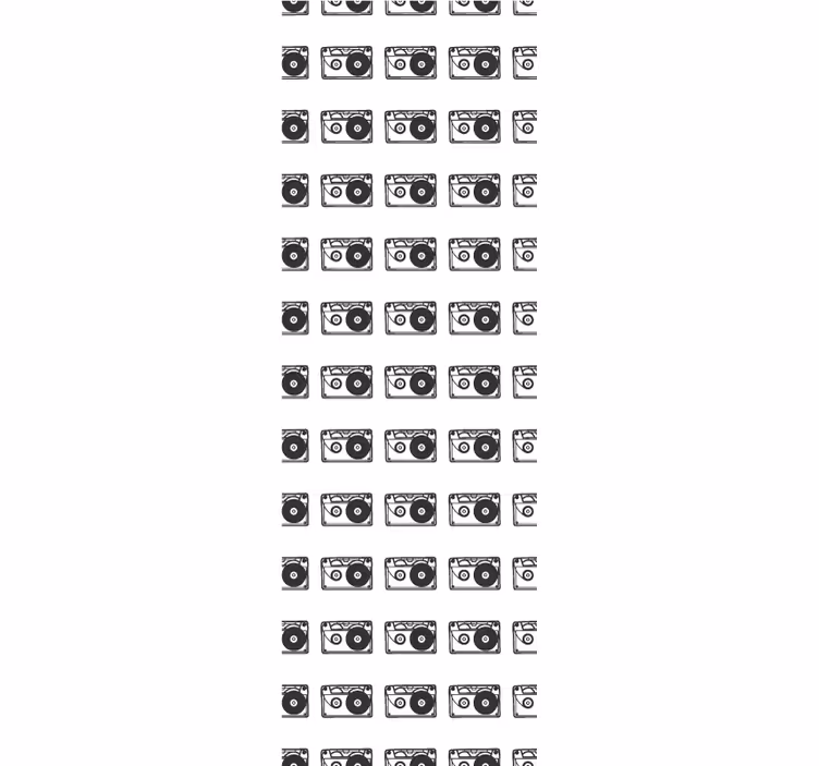 Papier peint ornemental modèle audio rétro - TenStickers