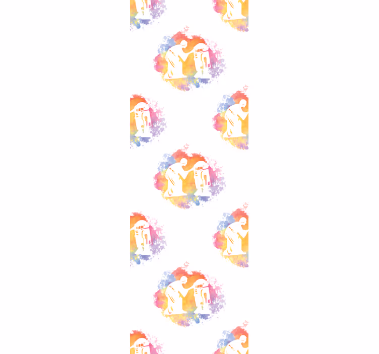 Papier peint chambre ado Modèle de collage lumineux fille cosmiqu - TenStickers