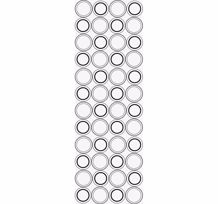 Papier peint salle de bain Ensemble de cercles gris noirs - TenStickers