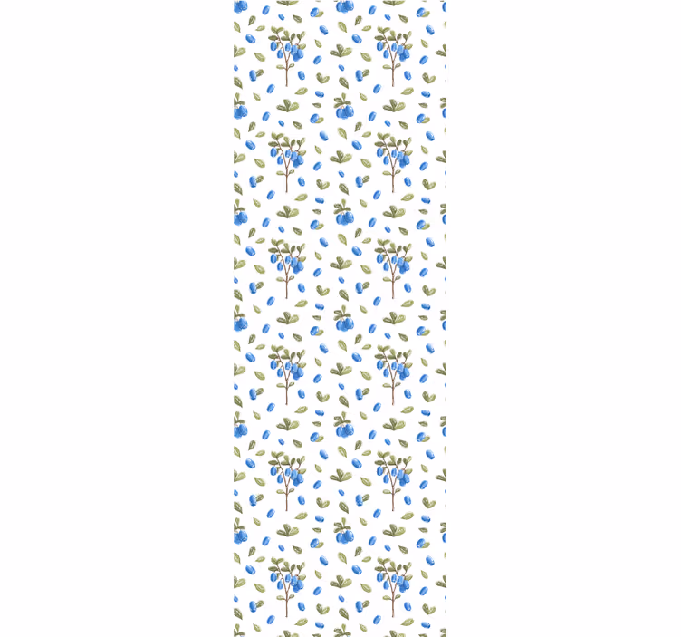 Papier peint floral myrtille botanique - TenStickers