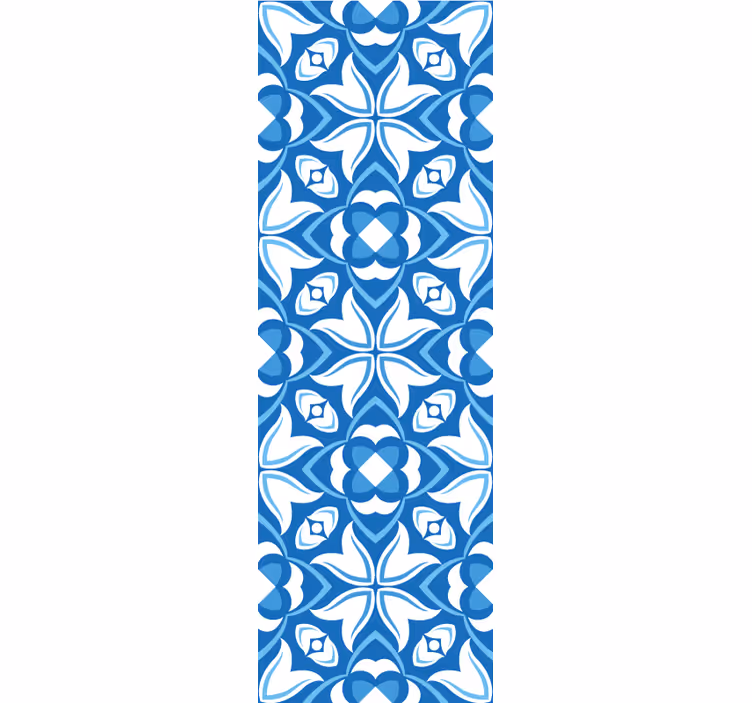 Papier peint carreaux de ciment motifs bleus élégants - TenStickers