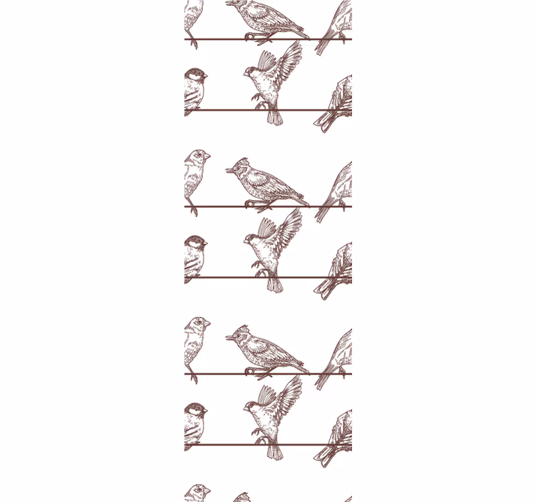 Papier peint oiseaux motif d'oiseau perché - TenStickers