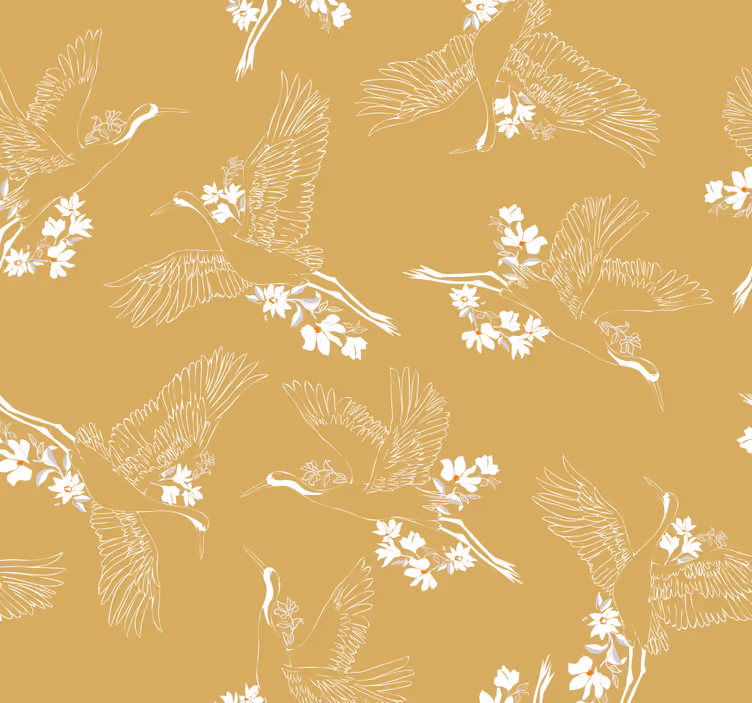 Papier peint oiseaux oiseaux aériens botaniques - TenStickers