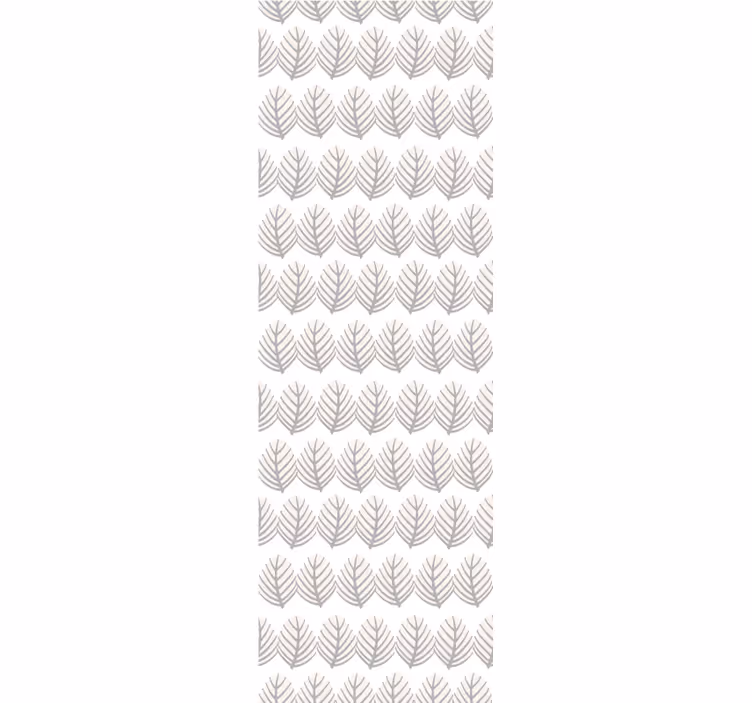 Papier peint design en forme de feuilles grises - TenStickers