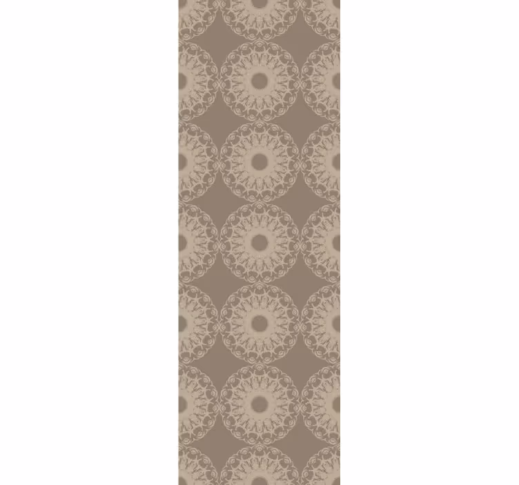 Papier peint ornemental motif circulaire beige complexe - TenStickers