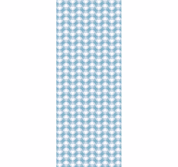 Papier peint formes géometriques motifs bleus doux - TenStickers