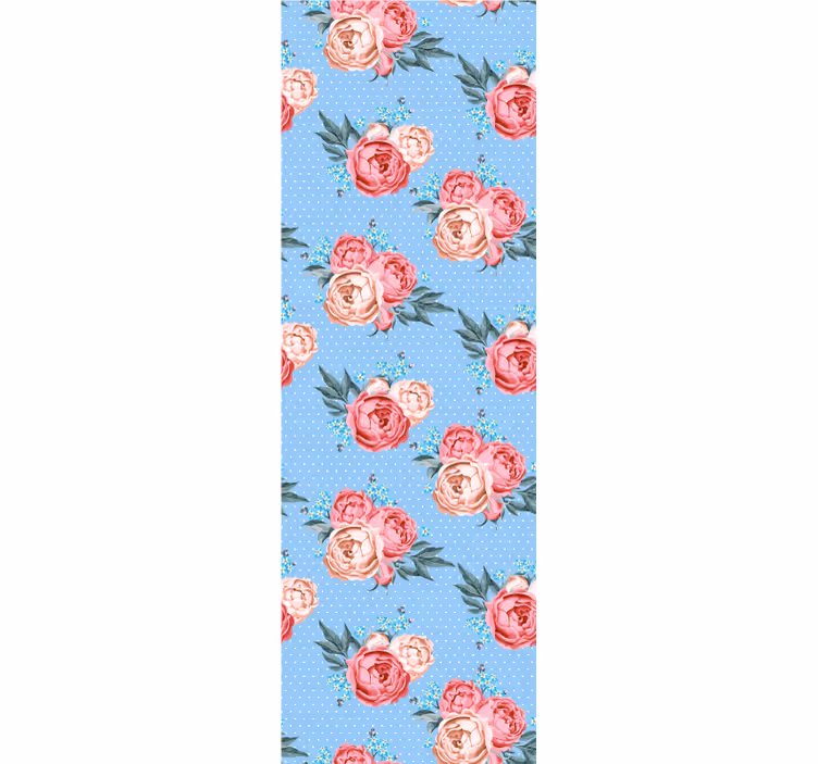 Papier peint floral motifs de roses en fleurs - TenStickers