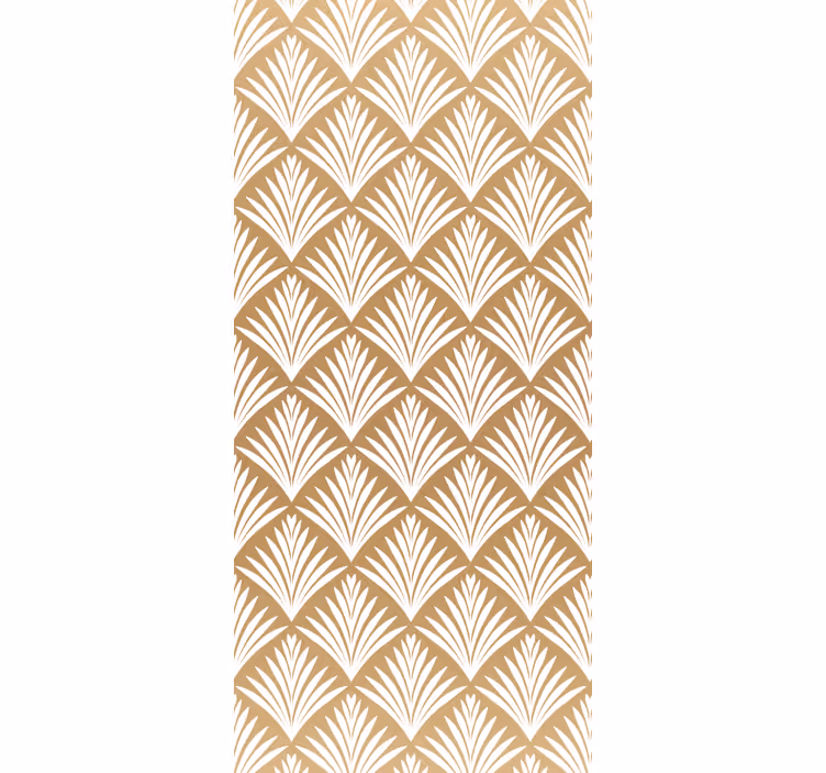 Papier peint couloir Feuilles d'or dans un style art déco - TenStickers