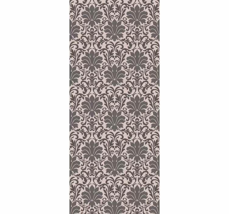 Papier peint style victorien gris et crème - TenStickers