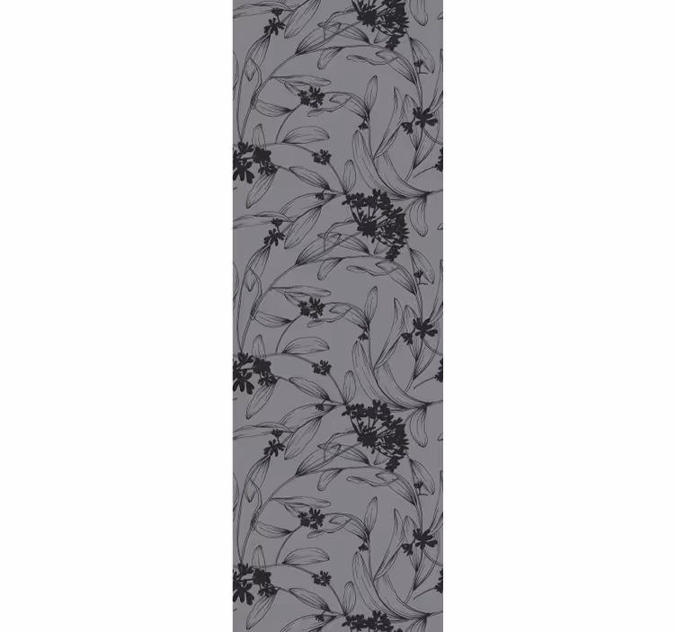 Papier peint chambre adulte reflets botaniques gris - TenStickers