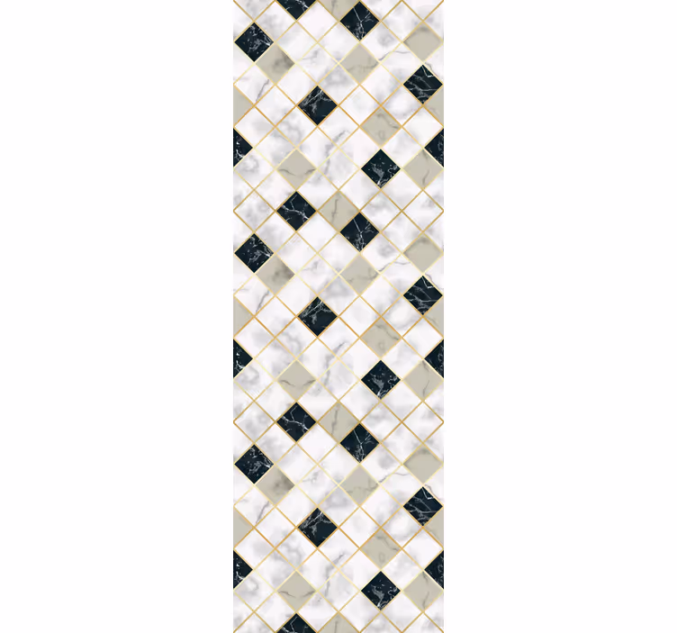 Papier peint marbre motif diamant élégant - TenStickers