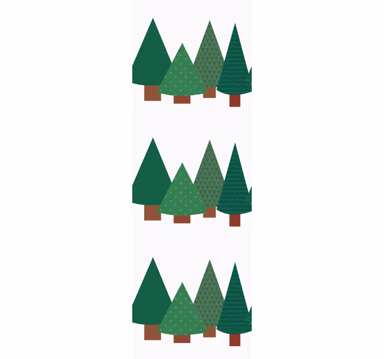 Papier peint Noël conifères à pomme de pin - TenStickers