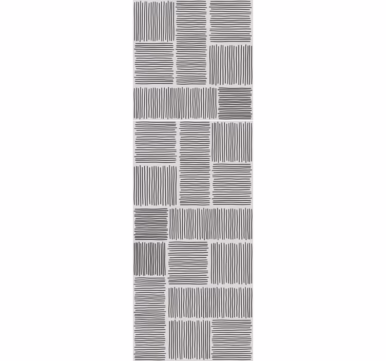 Papier peint moderne Ligne noir blanc milieu du siècle - TenStickers