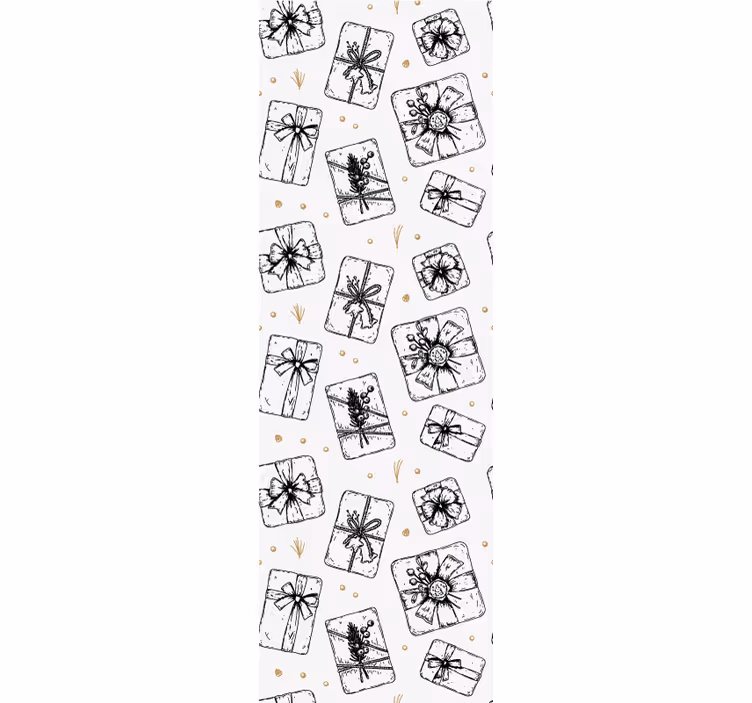 Papier peint Noël modèles de noeuds cadeaux - TenStickers