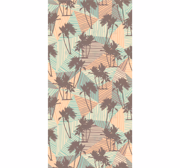 Papier peint arbres silhouettes tropicales - TenStickers