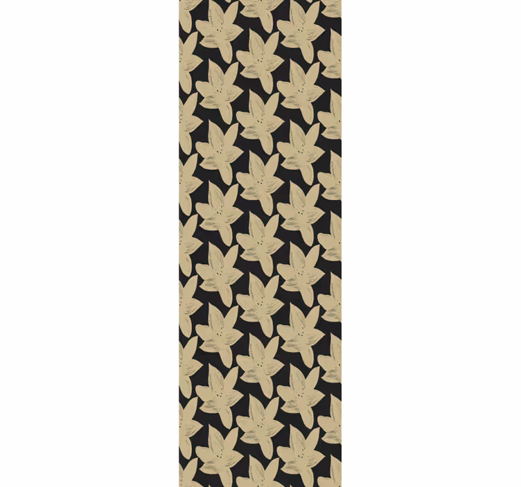 Papier peint salle de bain  floral noir et beige - TenStickers