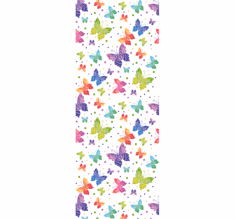 Papier peint enfant  papillon arc-en-ciel - TenStickers